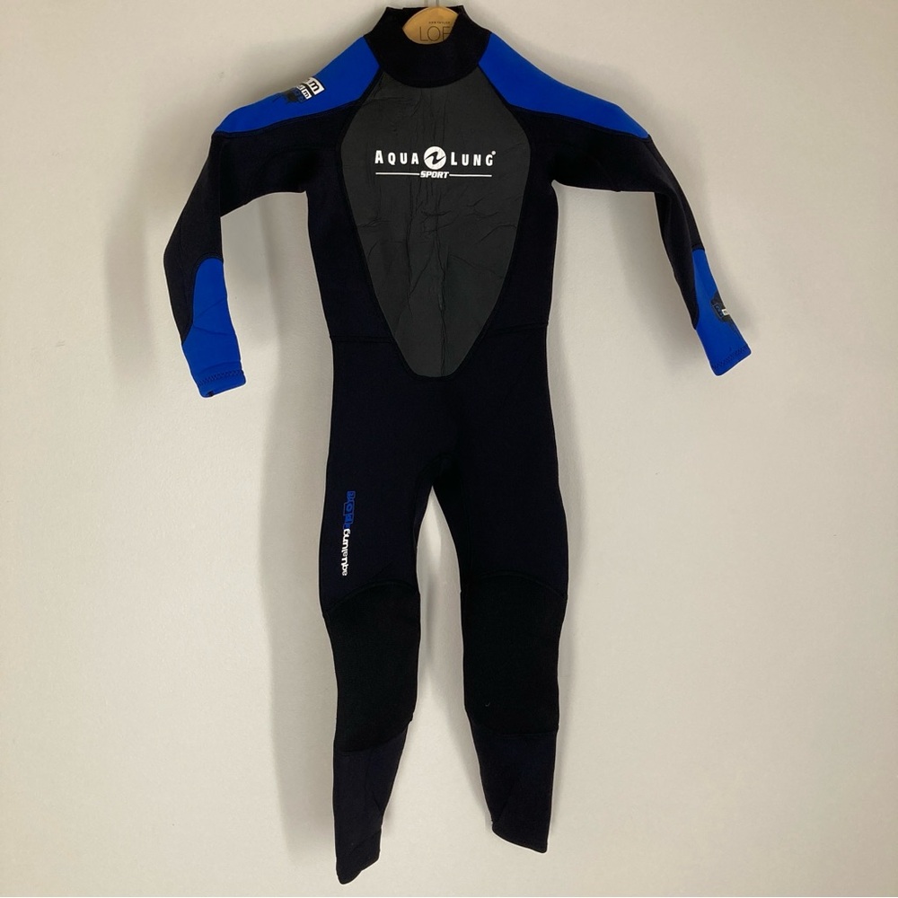 Kids Medium Swim Wetsuit Aqua Lung Sport- Black and Blue